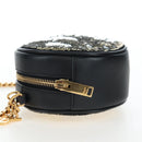 SAINT LAURENT Chain Shoulder Bag Sequin Black Gold Tone Auth 204808SAM-4