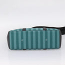 LOUIS VUITTON Damier Stripe Weekend Tote PM Bag Green M59919 LV Auth 204811A-5