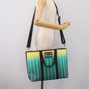 LOUIS VUITTON Damier Stripe Weekend Tote PM Bag Green M59919 LV Auth 204811A-23