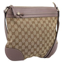 GUCCI GG Canvas Mayfair Shoulder Bag Beige Gold 257065 Auth 204812-1