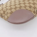 GUCCI GG Canvas Mayfair Shoulder Bag Beige Gold 257065 Auth 204812-11