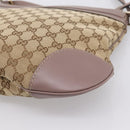 GUCCI GG Canvas Mayfair Shoulder Bag Beige Gold 257065 Auth 204812-12