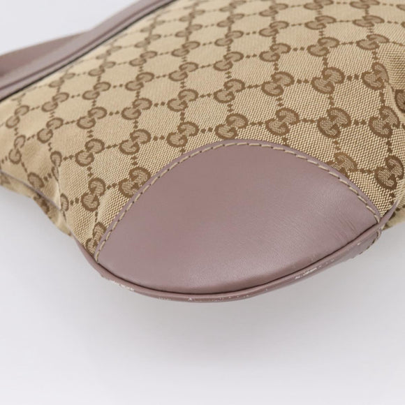 GUCCI GG Canvas Mayfair Shoulder Bag Beige Gold 257065 Auth 204812