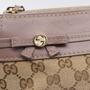 GUCCI GG Canvas Mayfair Shoulder Bag Beige Gold 257065 Auth 204812-15