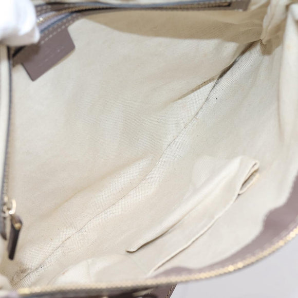 GUCCI GG Canvas Mayfair Shoulder Bag Beige Gold 257065 Auth 204812