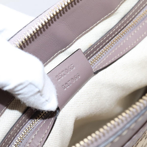 GUCCI GG Canvas Mayfair Shoulder Bag Beige Gold 257065 Auth 204812