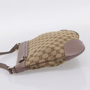 GUCCI GG Canvas Mayfair Shoulder Bag Beige Gold 257065 Auth 204812-4