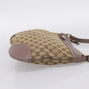GUCCI GG Canvas Mayfair Shoulder Bag Beige Gold 257065 Auth 204812-5