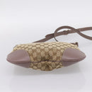 GUCCI GG Canvas Mayfair Shoulder Bag Beige Gold 257065 Auth 204812-9