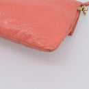 BALENCIAGA Giant Envelope Shoulder Bag Leather Pink Gold Auth 204813A-12