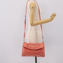 BALENCIAGA Giant Envelope Shoulder Bag Leather Pink Gold Auth 204813A-27