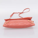 BALENCIAGA Giant Envelope Shoulder Bag Leather Pink Gold Auth 204813A-9