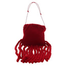 BOTTEGA VENETA Shoulder Bag Shearing Red Auth 204815M-13