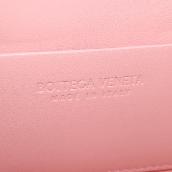 BOTTEGA VENETA Shoulder Bag Leather Pink Silver Auth 204816M