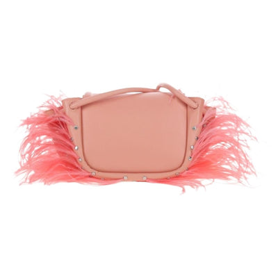BOTTEGA VENETA Shoulder Bag Leather Pink Silver Auth 204816M - 0