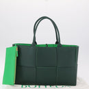 BOTTEGA VENETA MAXI INTRECCIATO Arco Tote Bag Green Auth 204817V-12