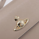 Vivienne Westwood Hand Bag Leather 2way Gray Gold Auth 204819V-21