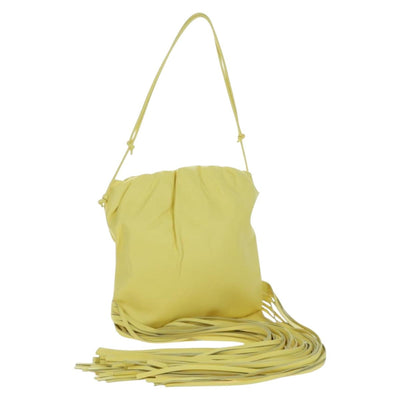 BOTTEGA VENETA Shoulder Bag Leather Yellow Auth 204821M