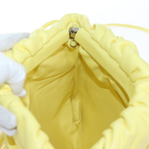 BOTTEGA VENETA Shoulder Bag Leather Yellow Auth 204821M