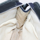 Christian Dior Trotter Canvas Clutch Bag Navy Silver Auth 204822-9