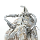 Miu Miu Hand Bag Leather 2way Silver Auth 204825A-15