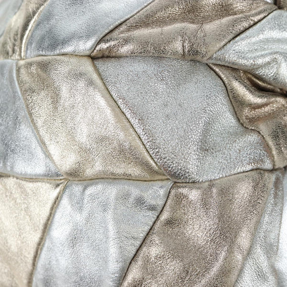 Miu Miu Hand Bag Leather 2way Silver Auth 204825A