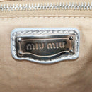 Miu Miu Hand Bag Leather 2way Silver Auth 204825A-29