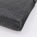 FENDI Zucca Canvas Shoulder Bag PVC Black Silver Auth 204826A-16