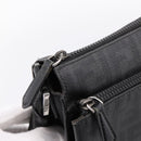 FENDI Zucca Canvas Shoulder Bag PVC Black Silver Auth 204826A-10