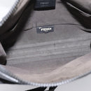 FENDI Zucca Canvas Shoulder Bag PVC Black Silver Auth 204826A-11