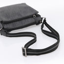 FENDI Zucca Canvas Shoulder Bag PVC Black Silver Auth 204826A-7