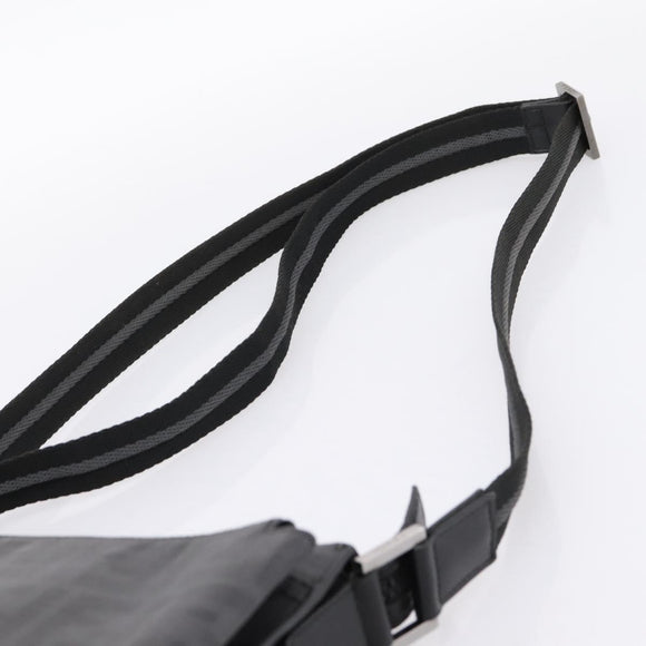 FENDI Zucca Canvas Shoulder Bag PVC Black Silver Auth 204826A