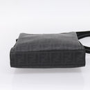 FENDI Zucca Canvas Shoulder Bag PVC Black Silver Auth 204826A-5