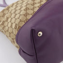 GUCCI GG Canvas Tote Bag Beige Gold 282325 Auth 204828-11