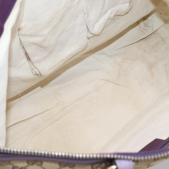 GUCCI GG Canvas Tote Bag Beige Gold 282325 Auth 204828