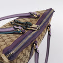 GUCCI GG Canvas Tote Bag Beige Gold 282325 Auth 204828-6