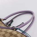 GUCCI GG Canvas Tote Bag Beige Gold 282325 Auth 204828-8