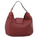 GUCCI Shoulder Bag Leather 2way Red Gold 296851 Auth 204829A-2