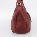 GUCCI Shoulder Bag Leather 2way Red Gold 296851 Auth 204829A-3