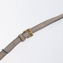 Miu Miu Hand Bag Leather 2way Gray Gold Auth 204830A-17