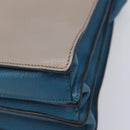 Miu Miu Hand Bag Leather 2way Gray Gold Auth 204830A-18