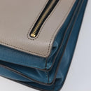 Miu Miu Hand Bag Leather 2way Gray Gold Auth 204830A-20