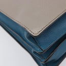Miu Miu Hand Bag Leather 2way Gray Gold Auth 204830A-21