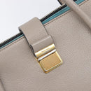 Miu Miu Hand Bag Leather 2way Gray Gold Auth 204830A-23