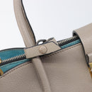Miu Miu Hand Bag Leather 2way Gray Gold Auth 204830A-24