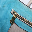 Miu Miu Hand Bag Leather 2way Gray Gold Auth 204830A-29