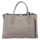 Miu Miu Hand Bag Leather 2way Gray Gold Auth 204830A-2
