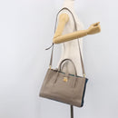 Miu Miu Hand Bag Leather 2way Gray Gold Auth 204830A-34
