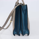 Miu Miu Hand Bag Leather 2way Gray Gold Auth 204830A-3