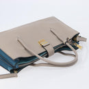 Miu Miu Hand Bag Leather 2way Gray Gold Auth 204830A-6